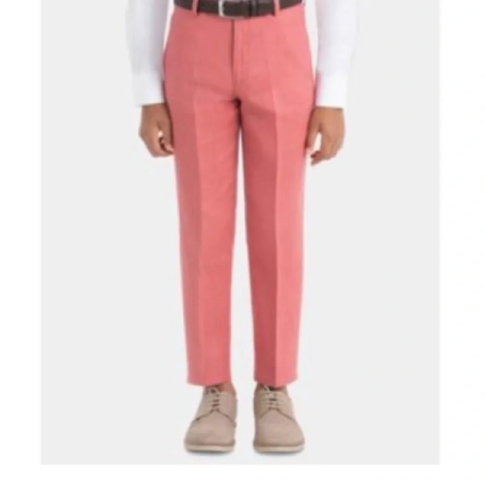 Lauren Ralph Lauren Straight Leg Linen Dress Pants Big Boys 18 R Hook & Bar